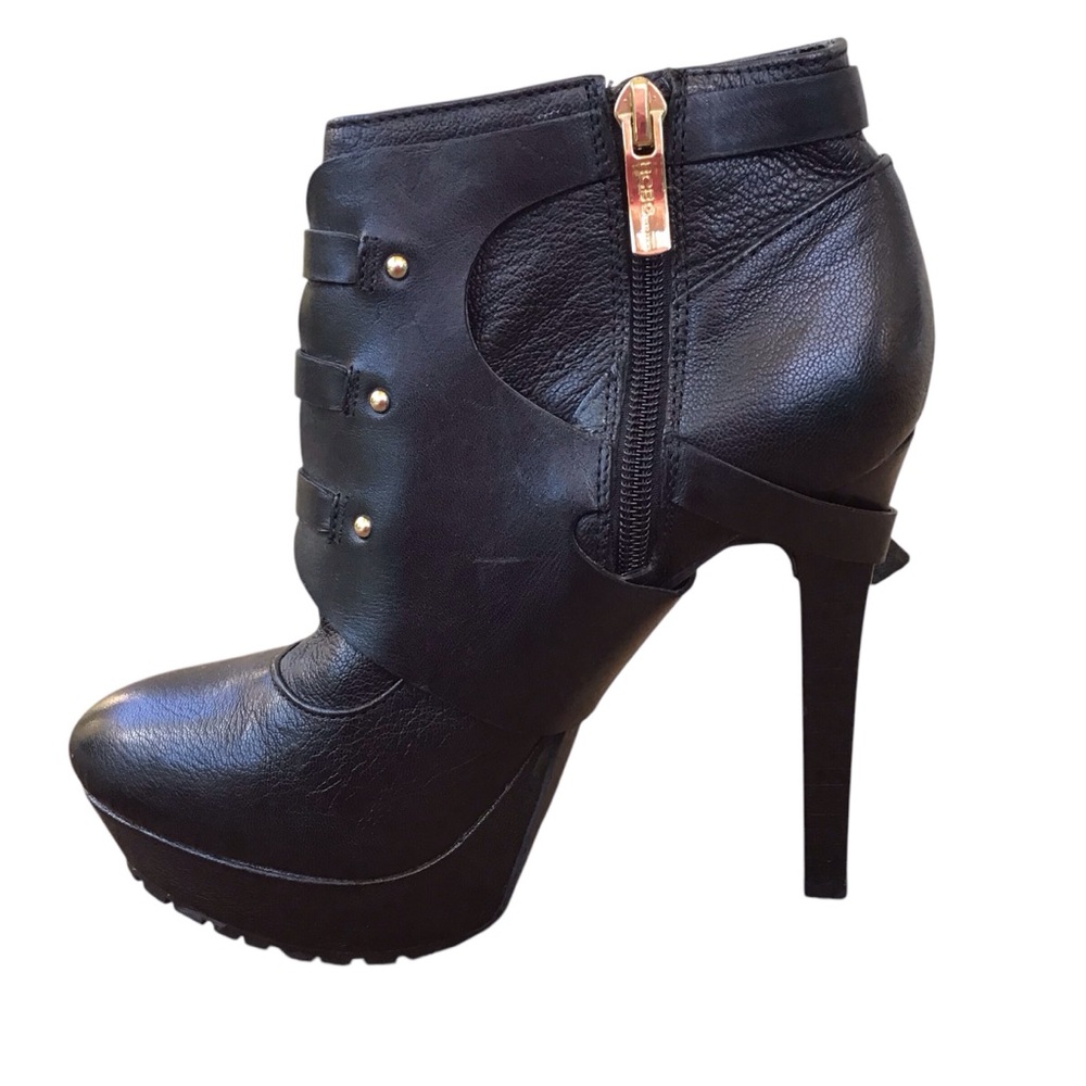 Bcbg Generation Welsh Black Leather Platform Ankl… - image 8